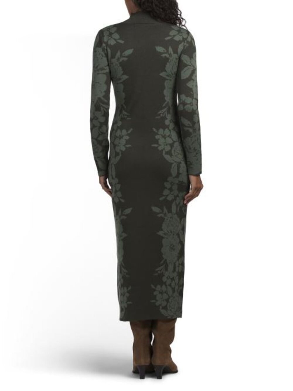 TAYLOR Long Sleeve Floral Sweater Knit Maxi Dress - Picture 2 of 2
